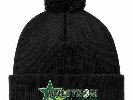 Hulstrom - Embroidered Pom Pom Beanie