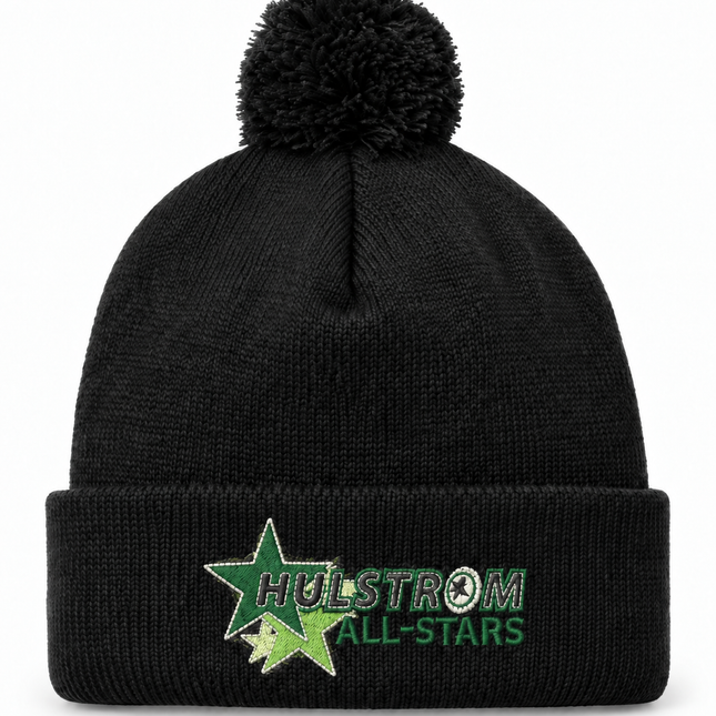 Hulstrom - Embroidered Pom Pom Beanie